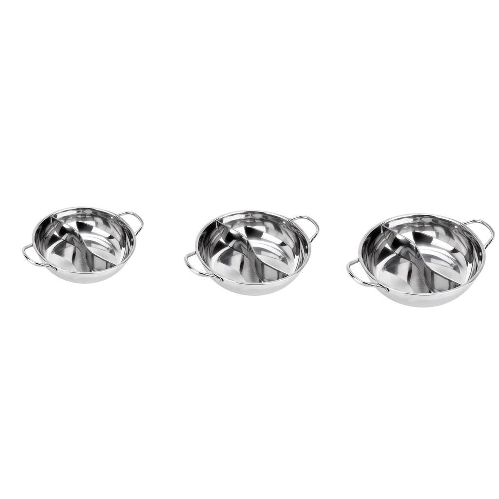 Stainless Hot Pot 2 Taste Double Ear Household Kitchen Cookware 28cm