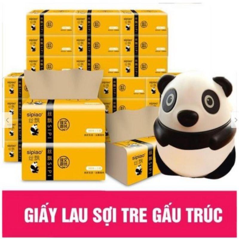 set 1Thùng 30 Gói giấy ăn Gấu Trúc Sipiao siêu dai gói 300 tờ