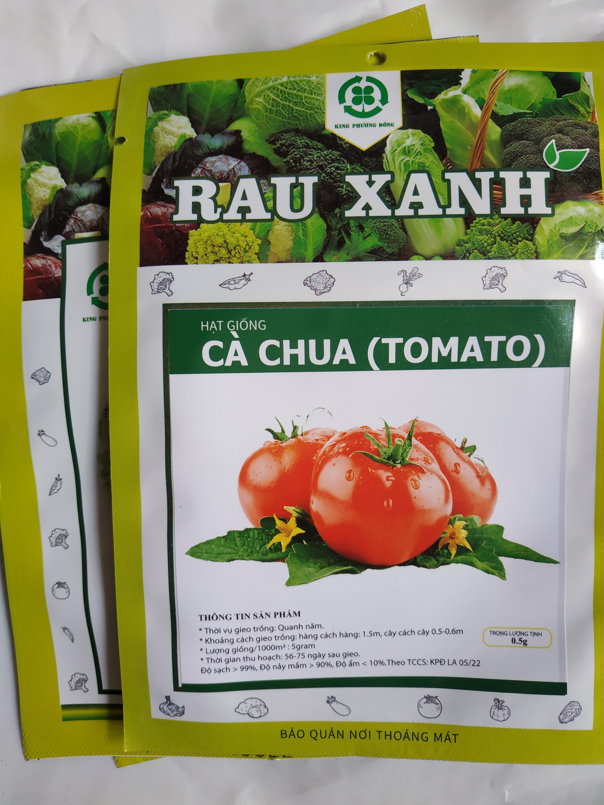 Combo 5 gói Hạt giống CÀ CHUA ( TOMATO) - gói 0.5 gram