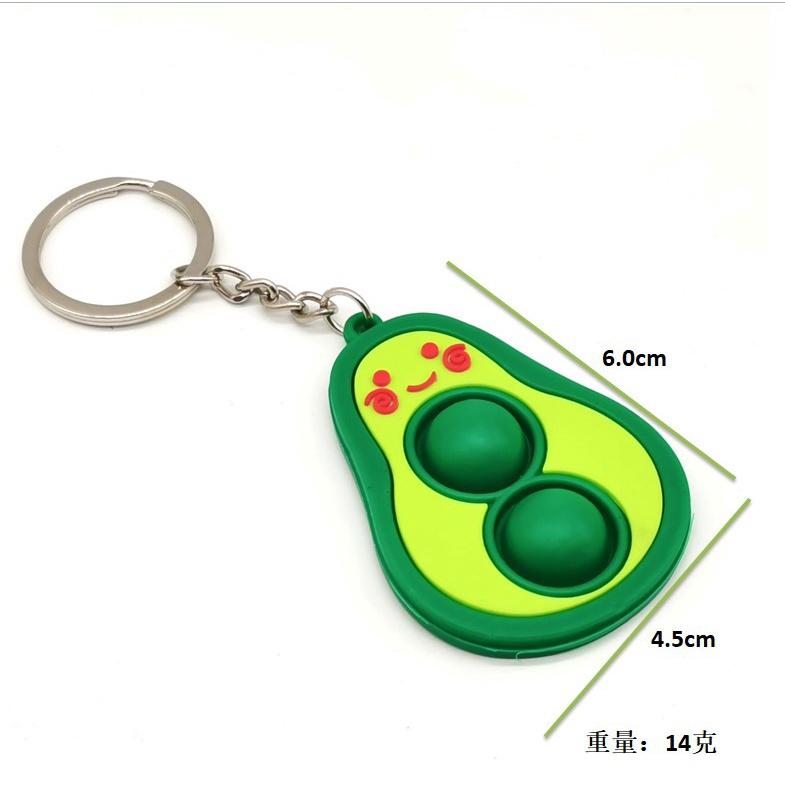 Móc Khóa Hình Quả Bơ Pop-it Độc Đáo - Móc Chìa Khóa Bơ Mặt Cười Duashop