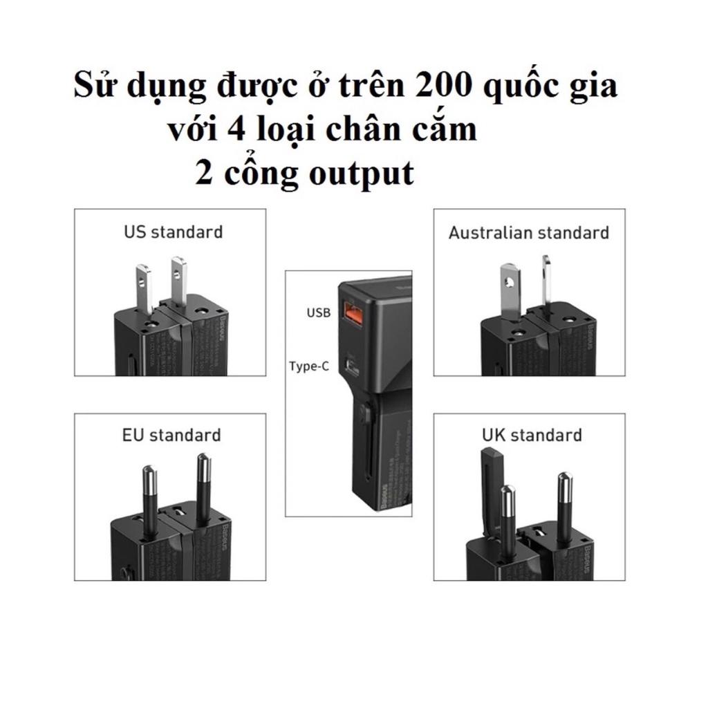 Củ xạc đa năng 2in1 phù hợp du lịch,tích hợp cổng usb-type-c.hỗ trợ xạc nhanh.tiêu chuẩn quốc tế.du lịch,cắm trại.