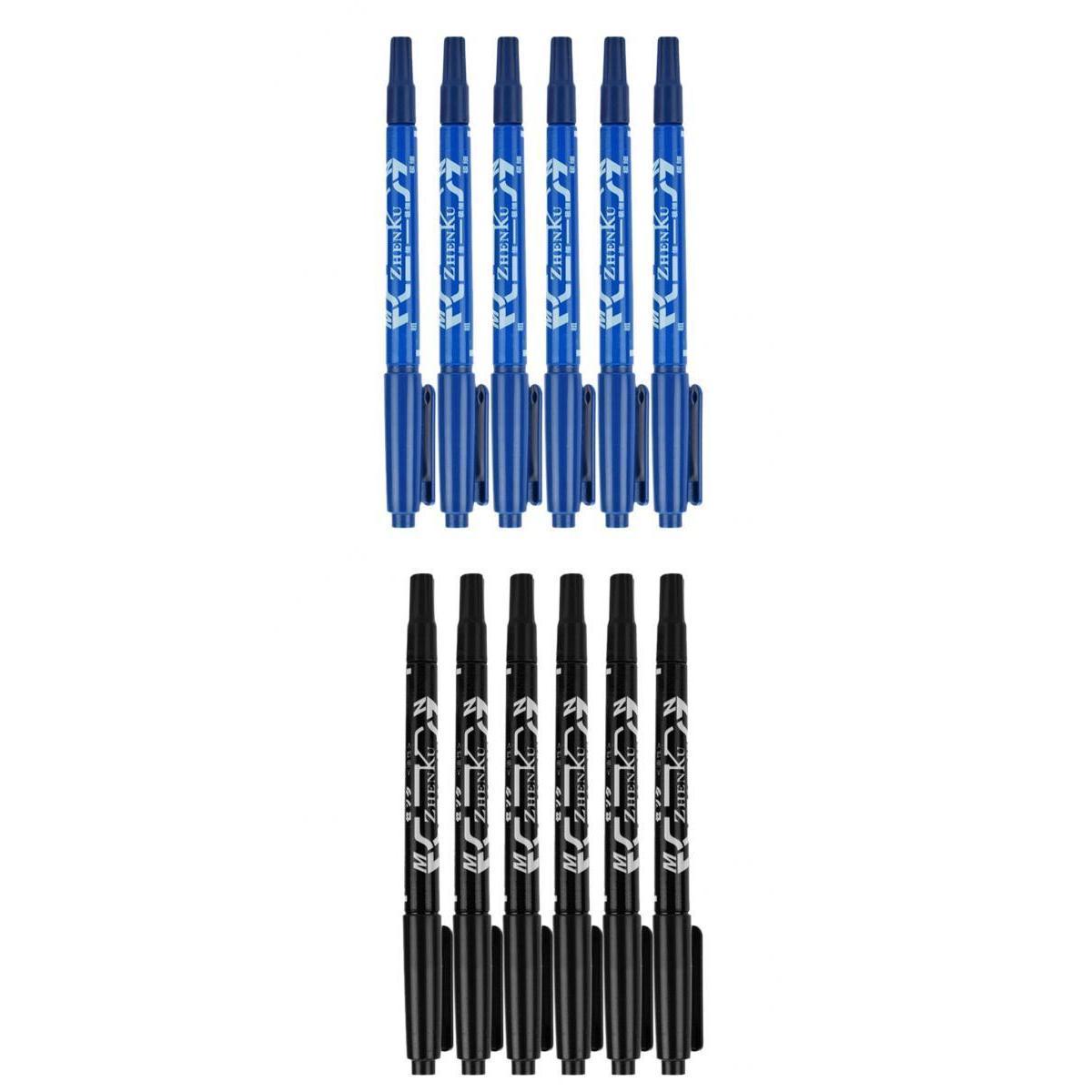 12x Dual Tip Skin Marker Pen Scribe Piercing Pen Tattoo Supply Body Art Tool