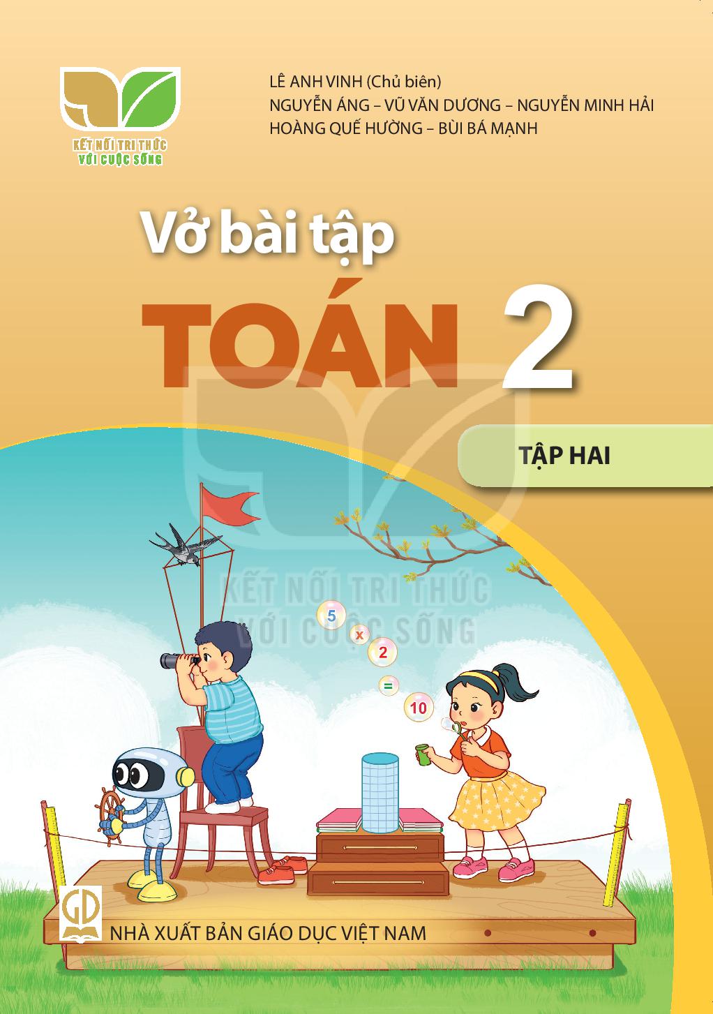 Sách Vở bài tập Toán 2- tập hai- Kết Nối Tri Thức Với Cuộc Sống (Kèm bìa nilong bao sách)