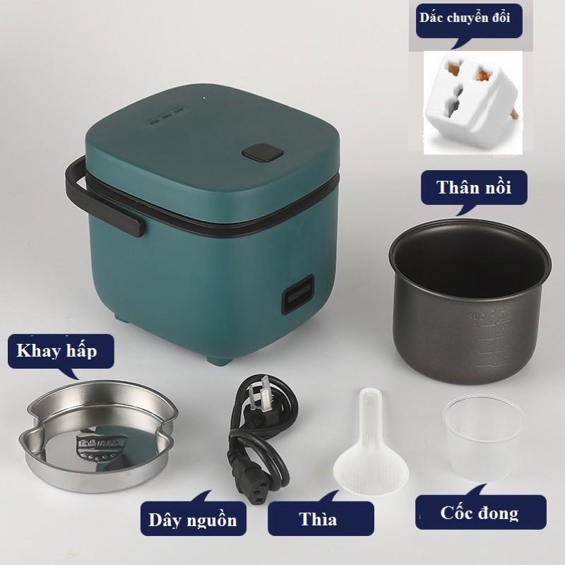 Nồi Cơm Điện Đa Năng Mini JIASHI 1.2L Nấu Cháo, Hầm xương, Nồi Hấp, Hàng Nội Địa Trung Cao Cấp, Tiện Ích