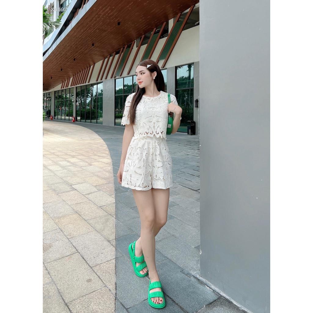 SET ÁO REN NỔI KÈM SHORT