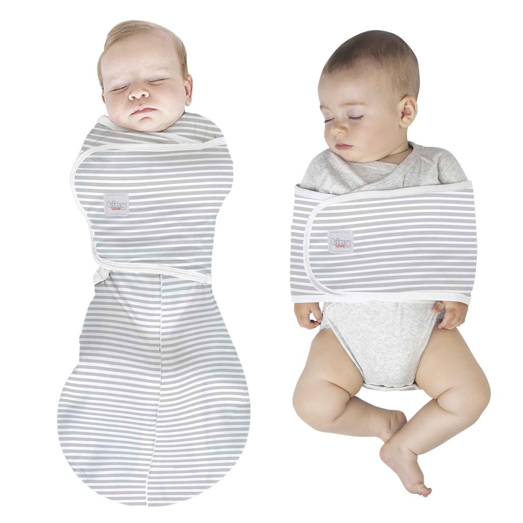 Nhộng chũn quấn ủ kiêm túi ngủ và quấn ủ tay 100%  Cotton cho bé sơ sinh Tinylove luyện bé ngủ easy - tặng 2 khăn quàng cổ cotton