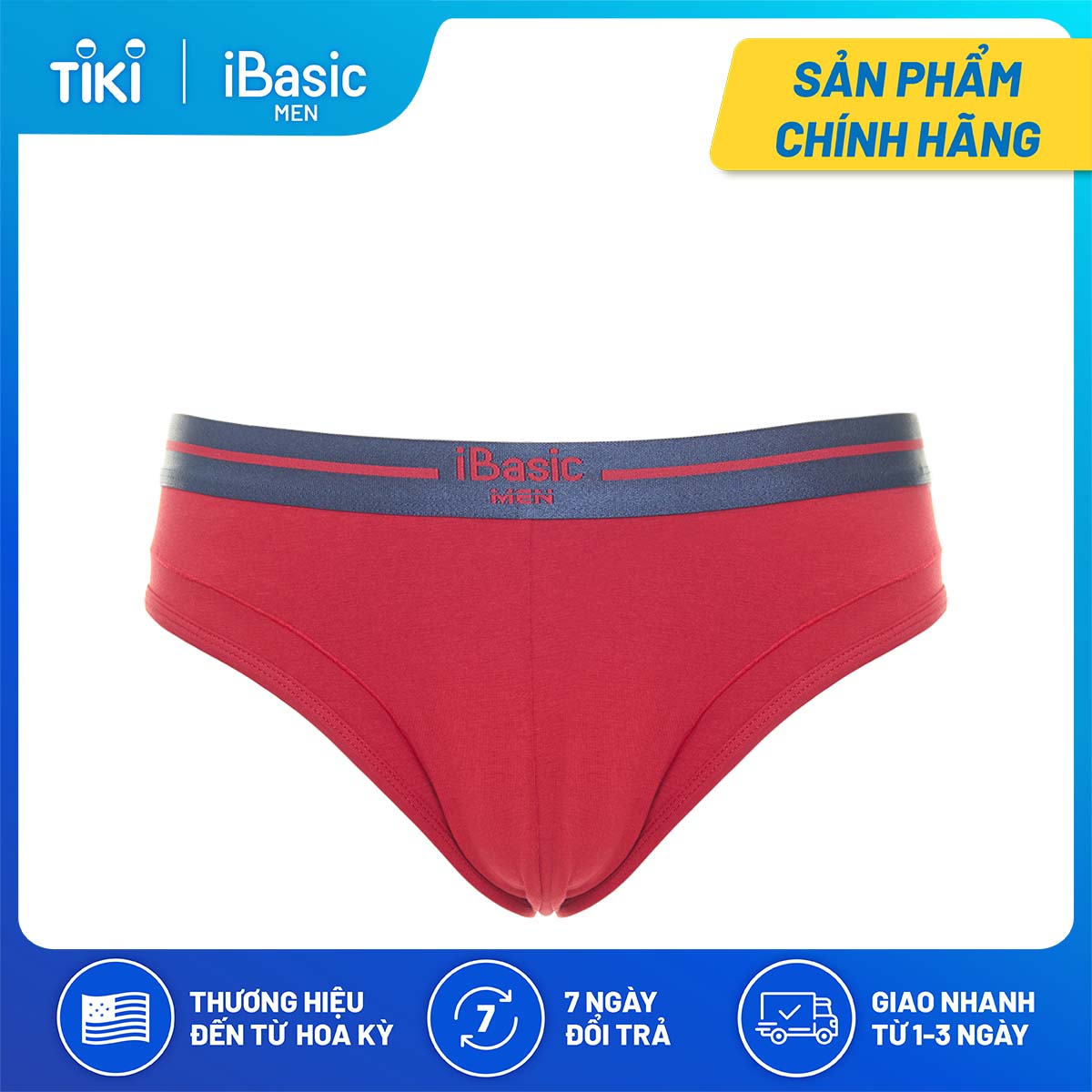 Combo 3 quần lót nam brief cotton USA iBasic PANM055