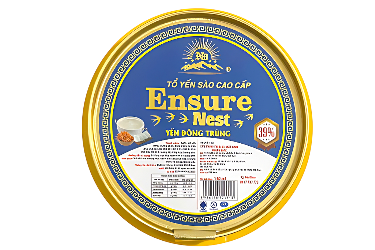 Yến Chén Cao Cấp Ensure Nest Chưng Sẵn Đông Trùng 140ml 39% yến - Nguồn gốc yến đảo Khánh Hoà