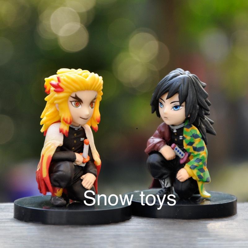 Mô hình Kimetsu No Yaiba - Mô hình thanh gươm diệt quỷ - Set 4 trụ cột Tokitou Giyuu Shinobu Rengoku - Cao 6,5cm