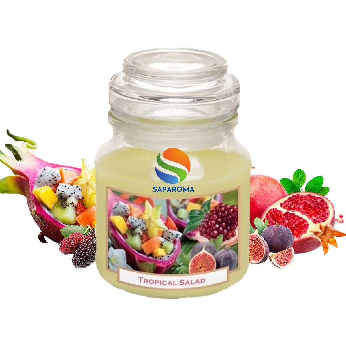Hũ nến thơm tinh dầu Bartek Fruitful 130g QT028520 - hương trái cây, nến trang trí, thơm phòng, thư giãn, hỗ trợ khử mùi (giao mẫu ngẫu nhiên)