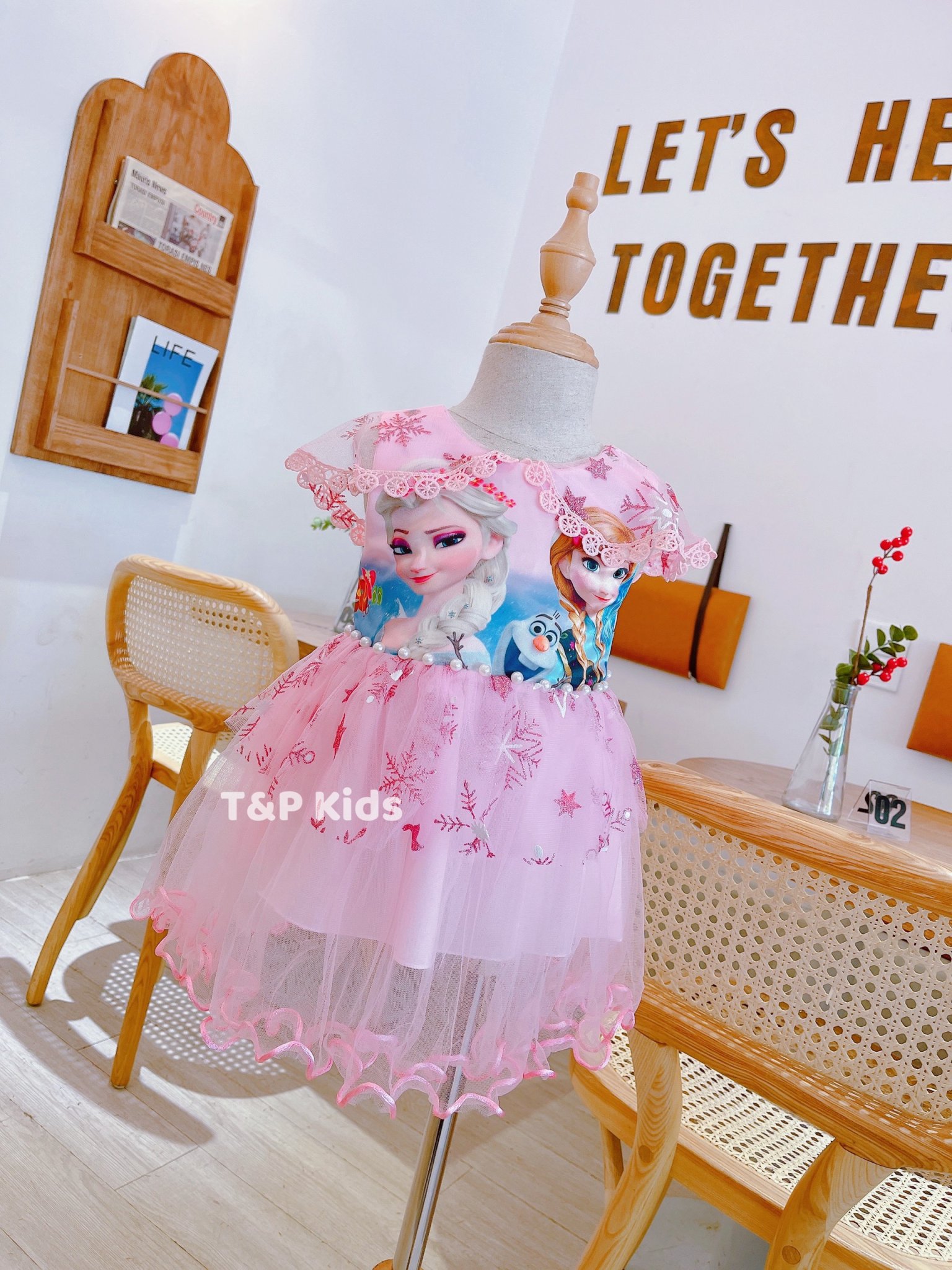 Váy cho bé gái váy Elsa đầm công chúa Elsa ngắn tay đẹp đáng yêu cho bé