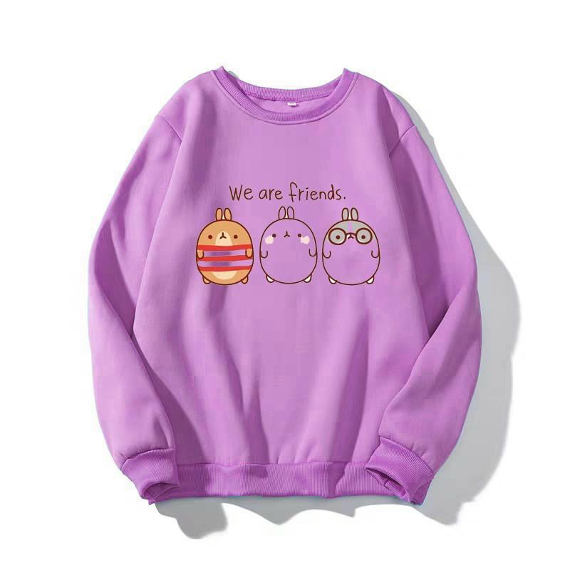 ÁO SWEATER NỈ UNISEX IN 3 GÀ CON FORM NAM NỮ SIÊU DỄ THƯƠNG