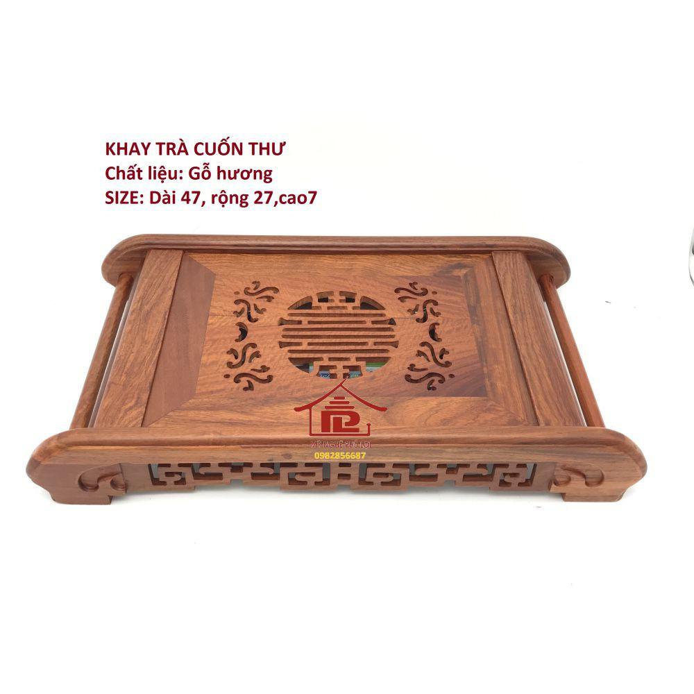 Khay trà trăm thọ chân quấn