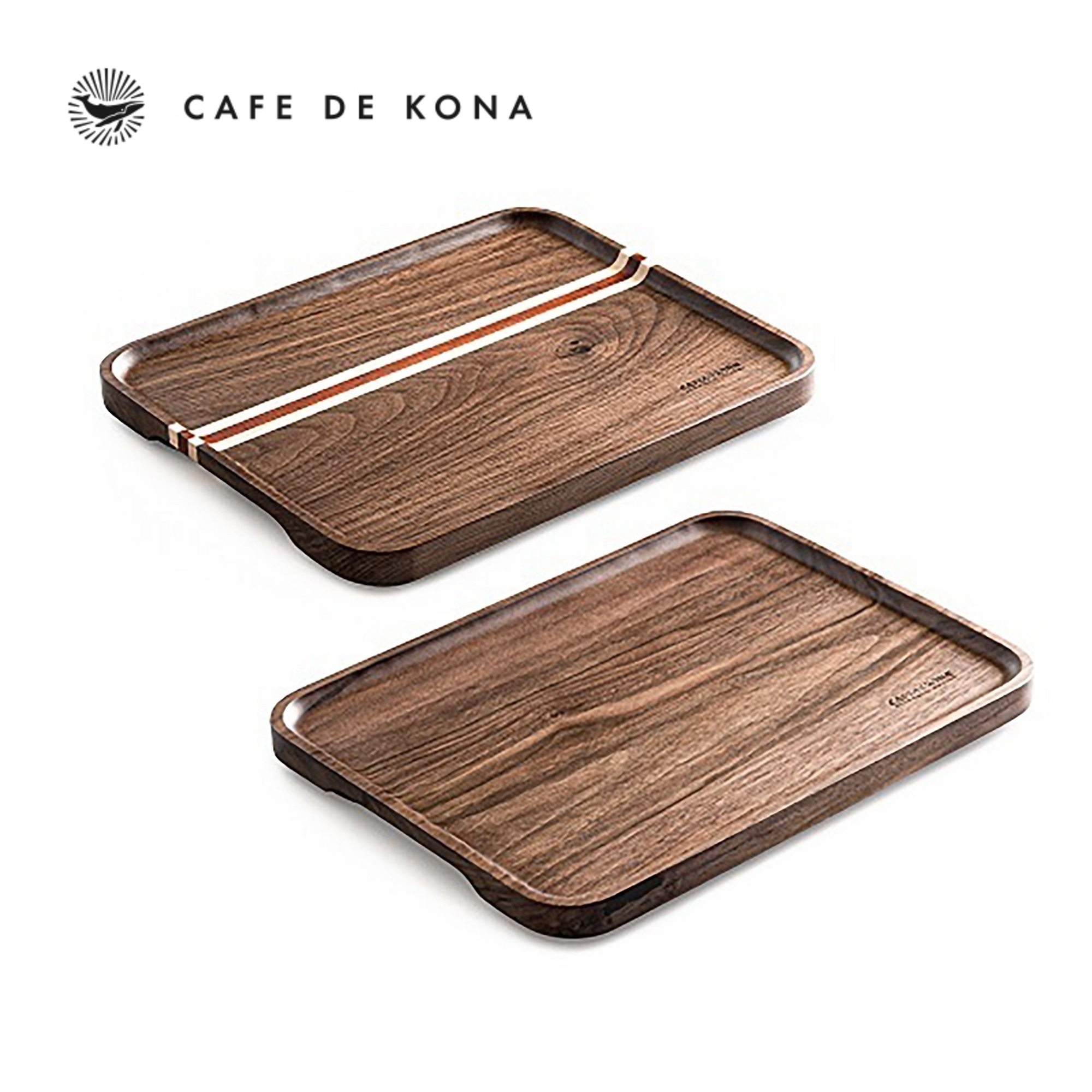 Khay gỗ óc chó lớn hiệu CAFE DE KONA