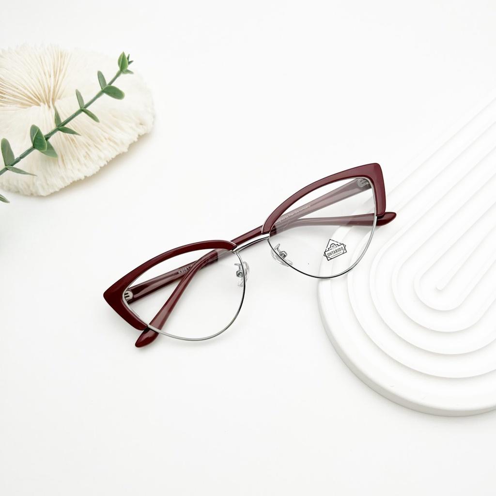 Gọng kính dáng tròn gọng kim loại nam nữ thiết kế hàn quốc phong cách phụ kiện thời trang G 9061 - TAD Accessories - Đen