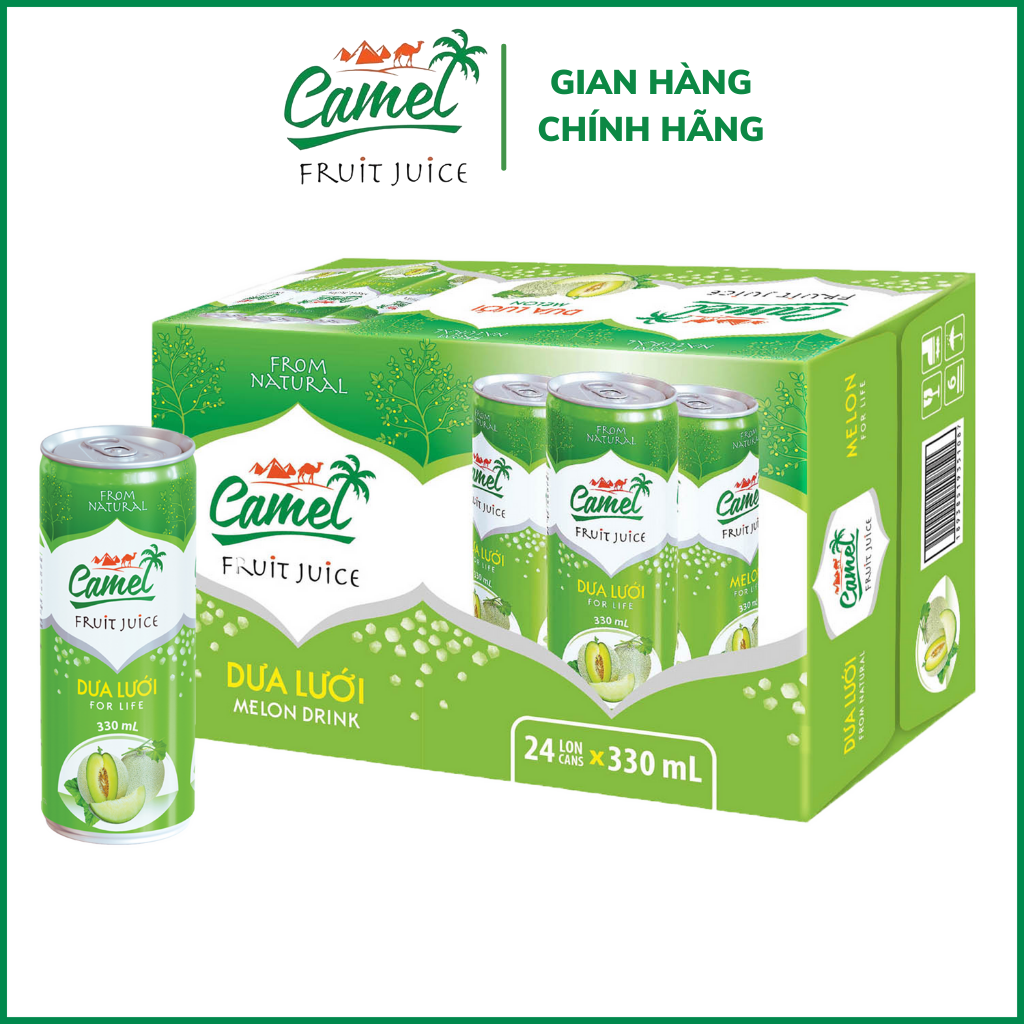 Nước ép dưa lưới Camel thùng 24 lon x 330ml