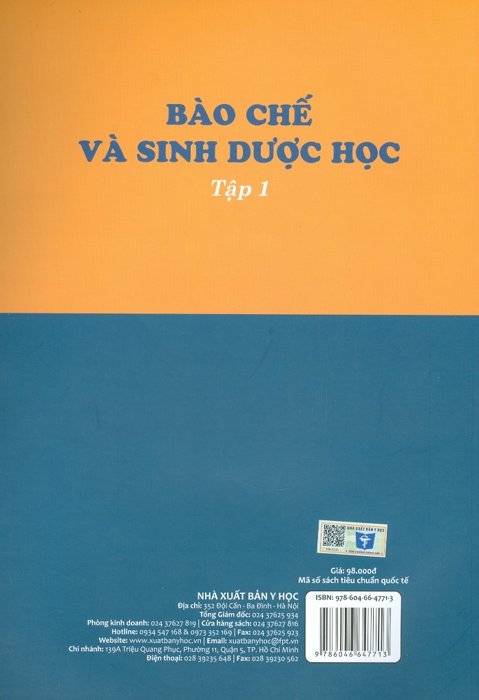 Bào Chế Và Sinh Dược Học - Tập 1