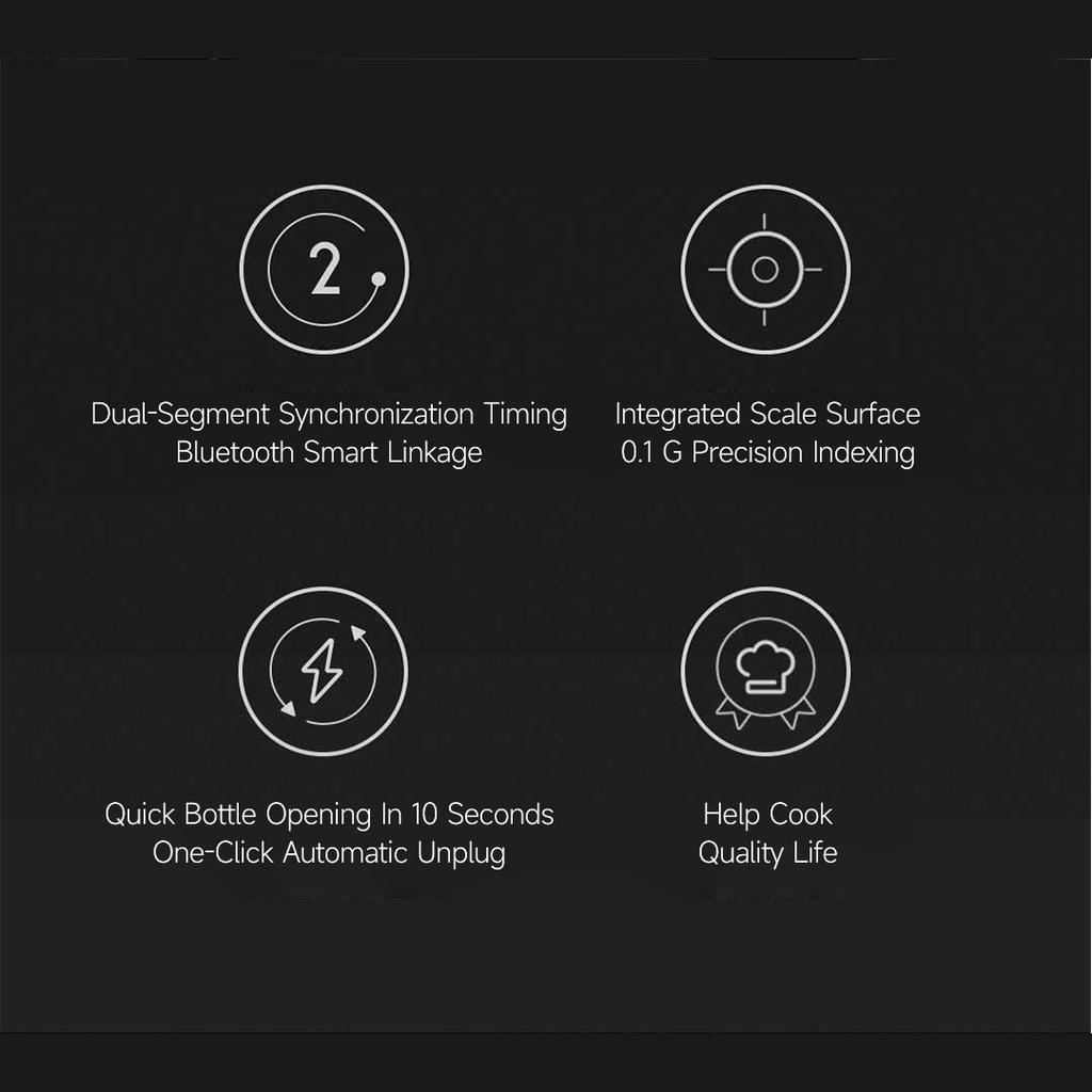 Bộ Dụng Cụ Nhà Bếp Thông Minh Xiaomi Youpin Mijia Có Cân Điện Tử Bluetooth Và Dụng Cụ Mở Nắp Chai Hàng nhập khẩu