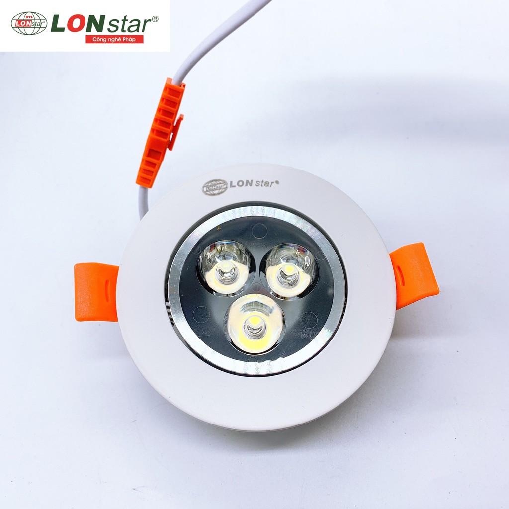 Đèn âm trần mắt ếch led 3W - lỗ khoét 65mm lắp tủ rượu , tủ quần áo Thương hiệu LONstar