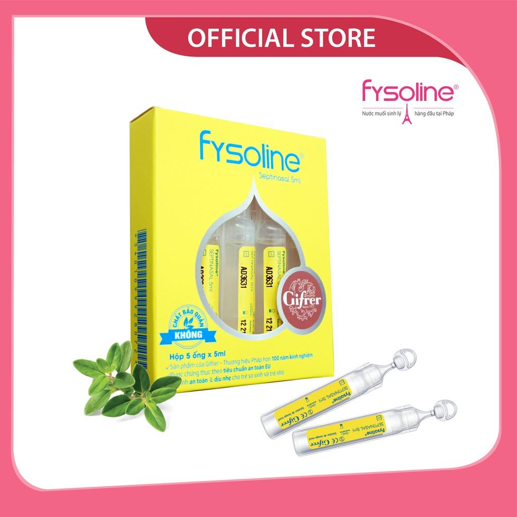 Fysoline - Nước muối sinh lý Kháng khuẩn Pháp - Hỗ trợ nghẹt mũi, viêm mũi, sổ mũi