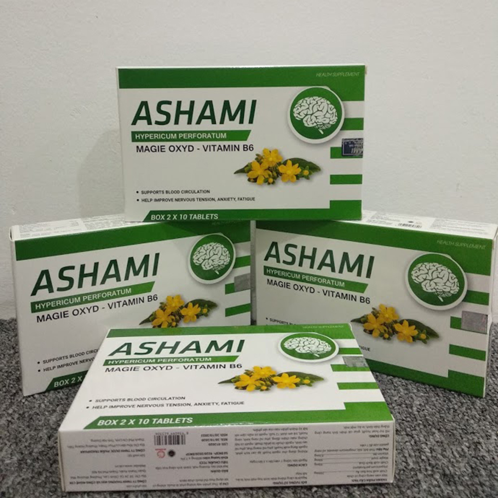 Combo 4 hộp Ashami hỗ trợ giảm rối loạn lo âu, căng thẳng thần kinh mệt mỏi, stress - NGUYÊN LIỆU NHẬP KHẨU CHÂU ÂU