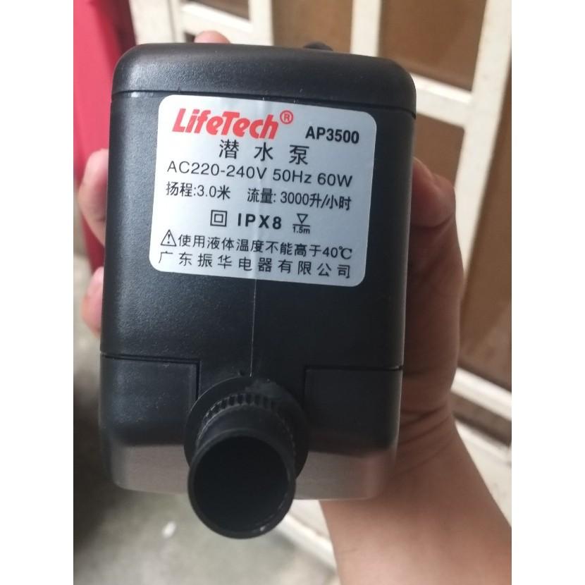 Máy bơm Lifetech AP 3500 công suất 60W dùng cho hồ cá cảnh, hòn non bộ