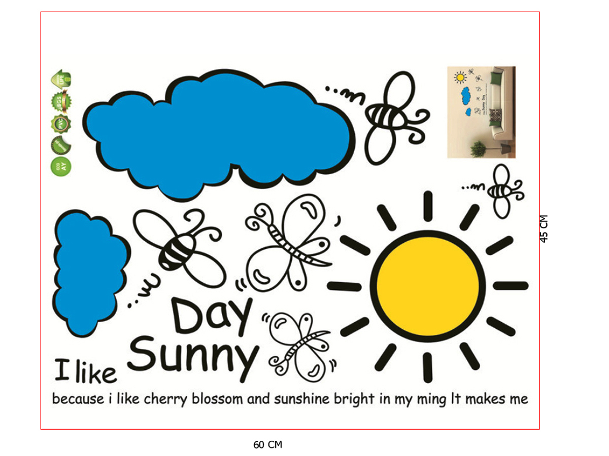 Decal dán tường ngày nắng ấm, sunny day