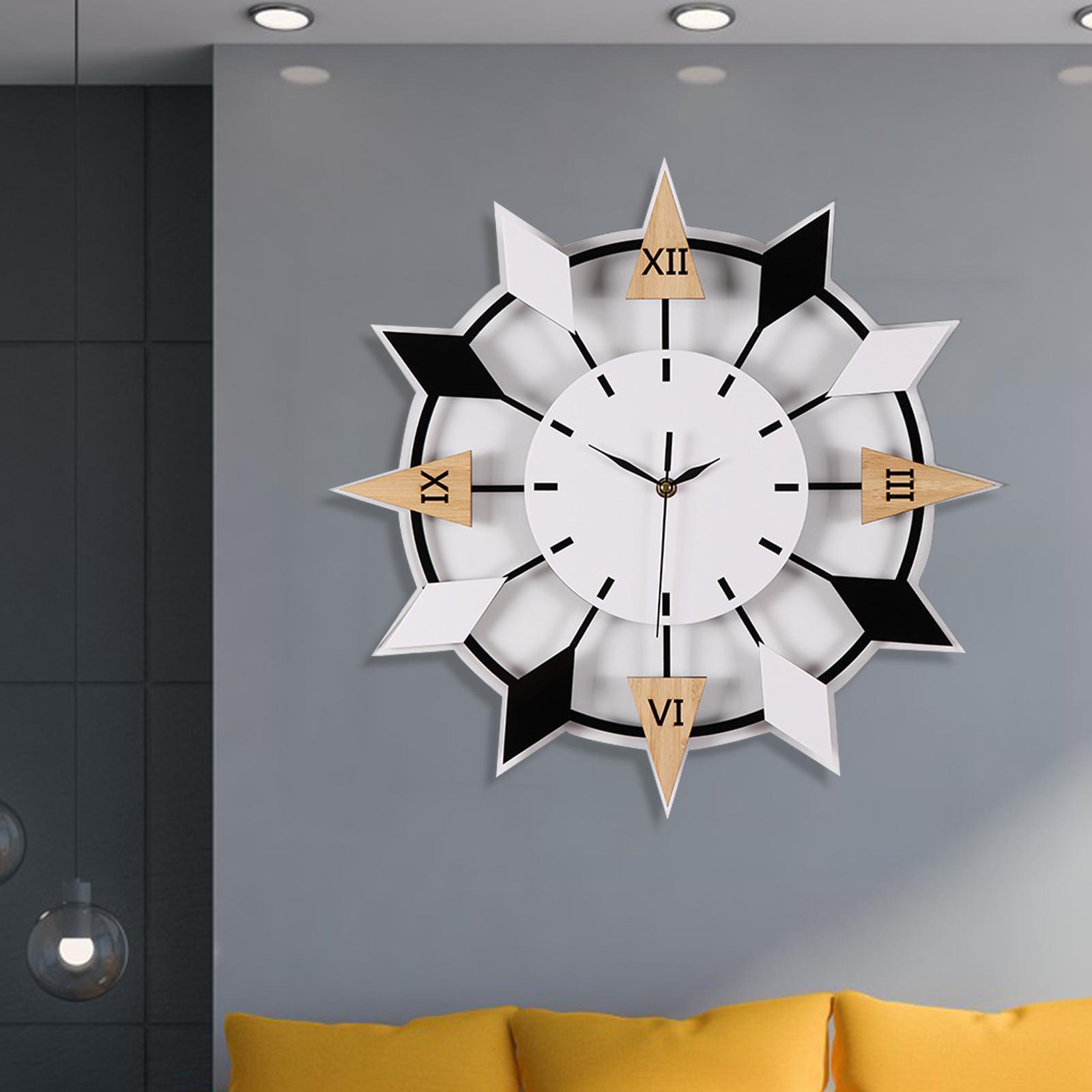 Modern Wall Clock Wall Watch Decorative Clock Silent for Living Room Kitchen