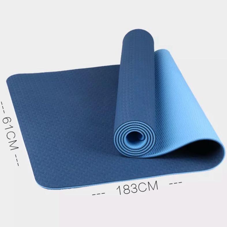 Thảm Tập Yoga Tập GYM Cao Cấp 2 Lớp Chống Trượt Dụng Cụ Thể Thao Chăm Sóc Sức Khỏe Nam Nữ