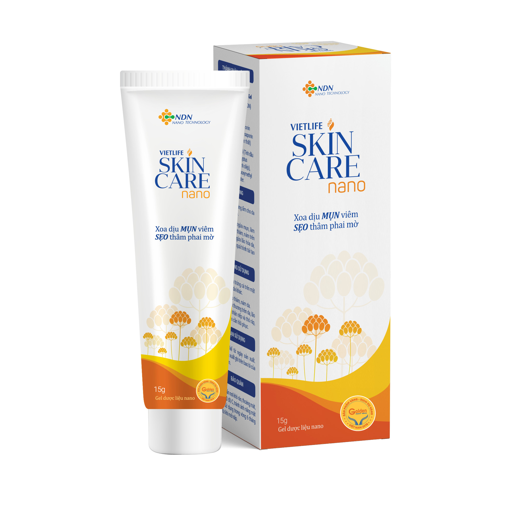 Vietlife Skincare Nano - Gel ngăn ngừa Sẹo Mụn Thâm công nghệ Nano hoá thành phần dược liệu thiên nhiên - Áp dụng công thức Nano độc quyền Sol-Gel của GS Nguyễn Đức Nghĩa