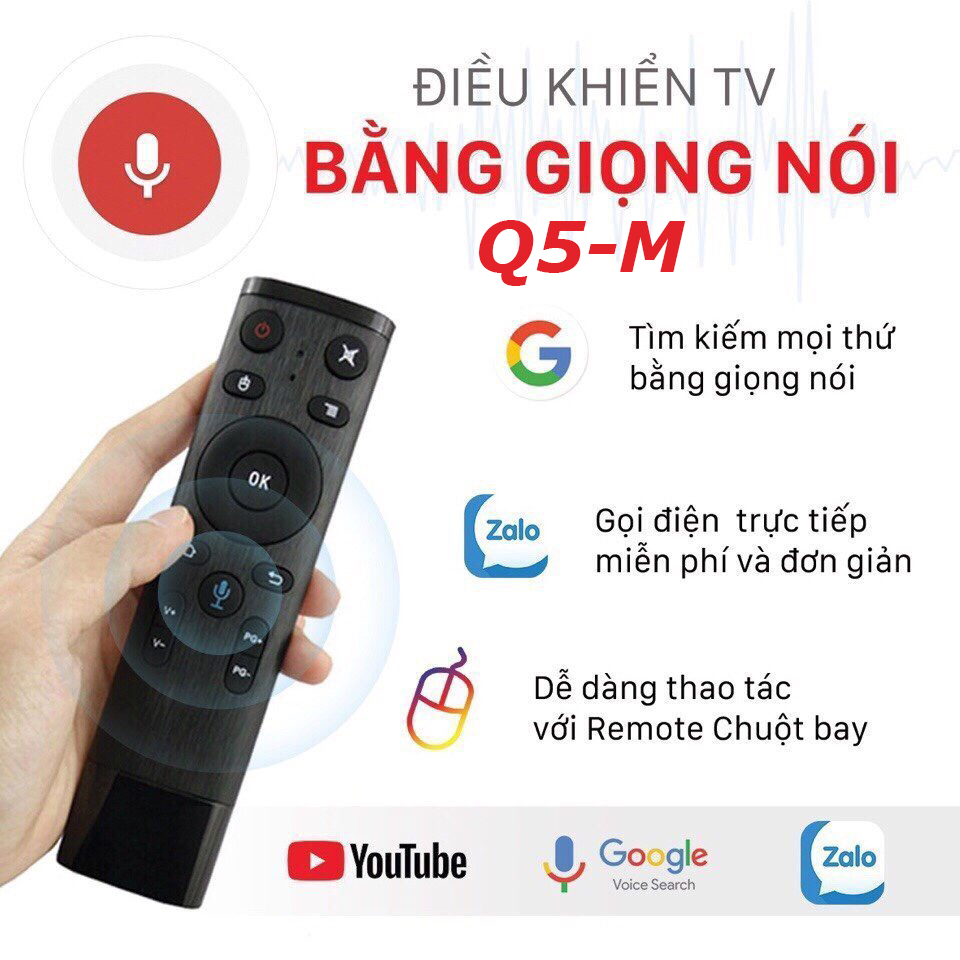 Chuột bay điều khiển không dây có giọng nói cho Android tivi