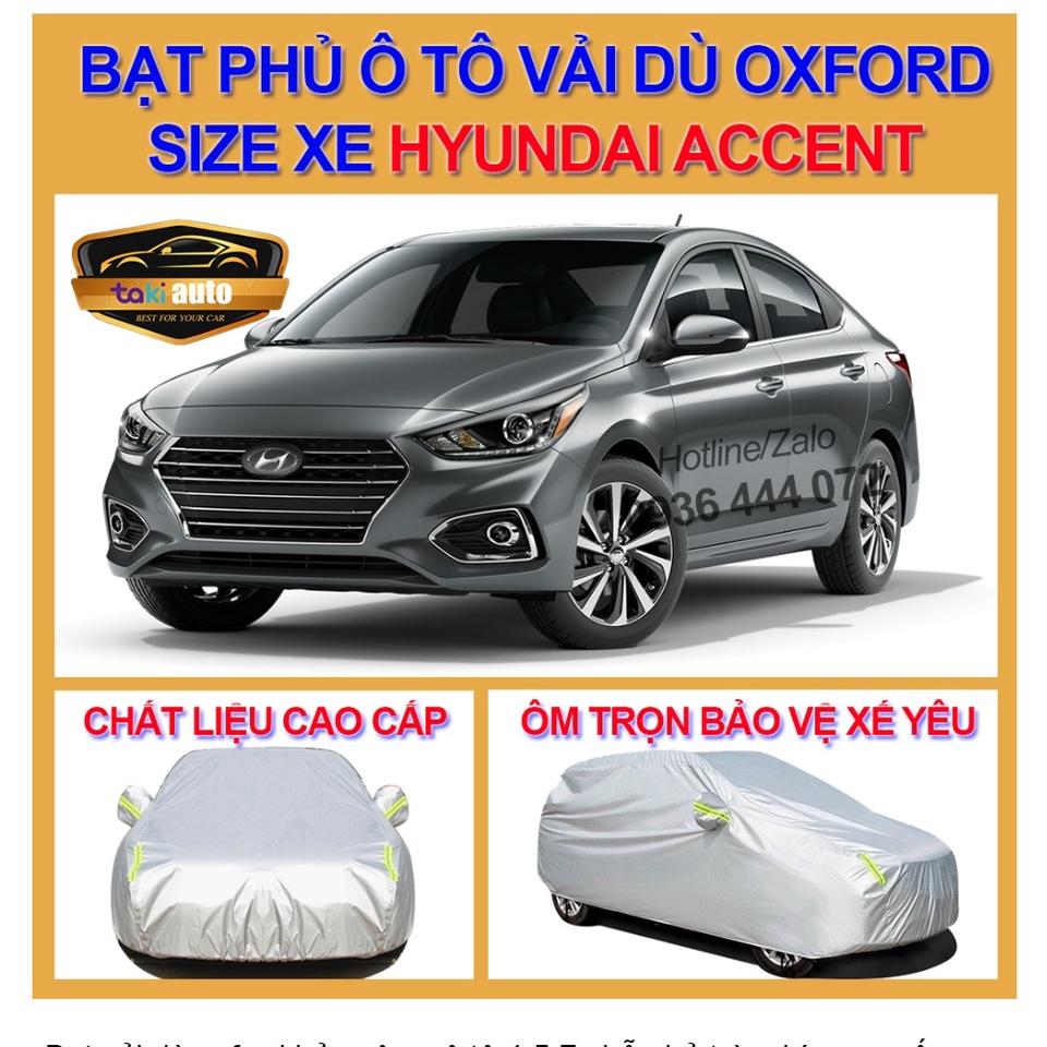 Bạt trùm xe ô tô 4,5 chỗ Huyndai accent vải dù oxford cao cấp , áo bạt