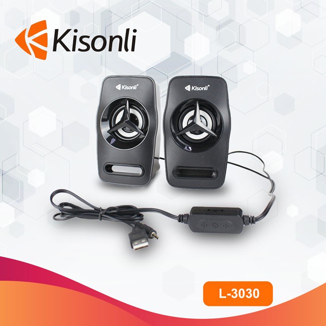 Loa vi tính Kisonli L-3030 có đèn led - bass mạnh - JL - HÀNG CHÍNH HÃNG