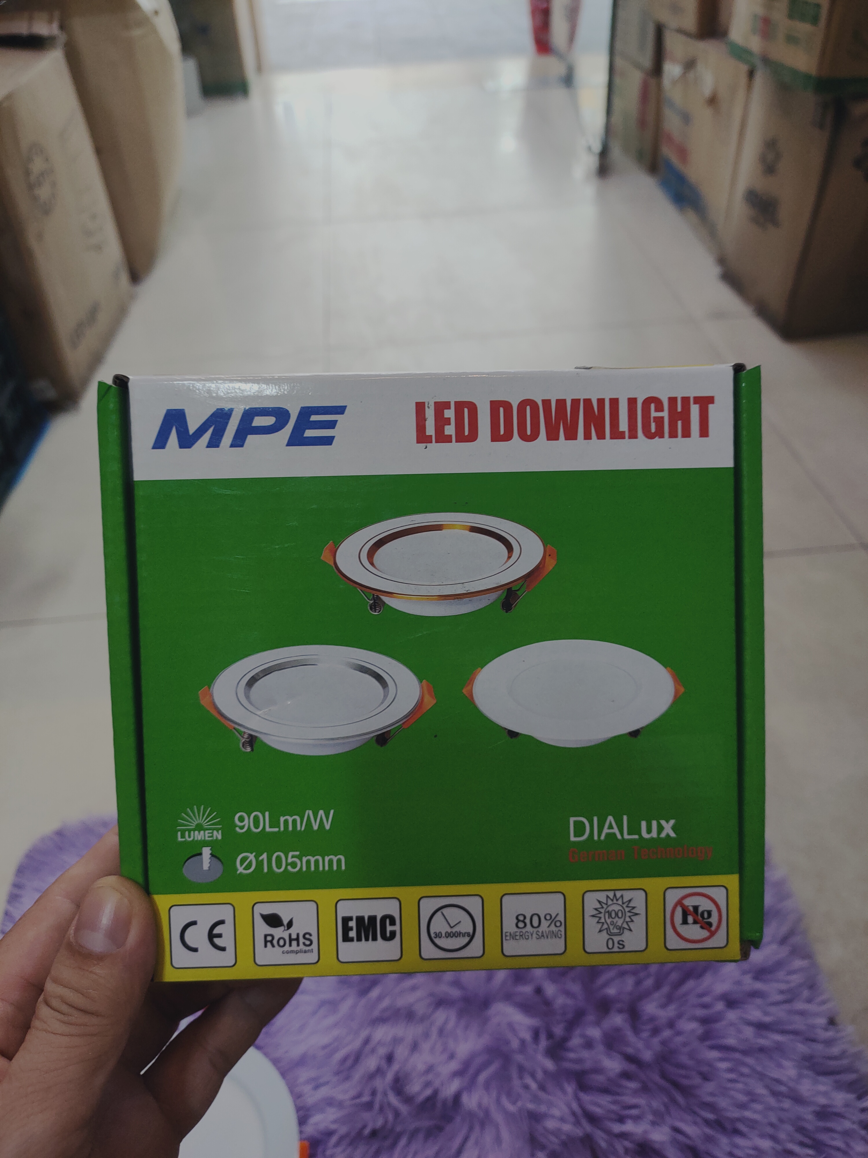 Âm trần MPE d110-12w sáng vàng 3000k