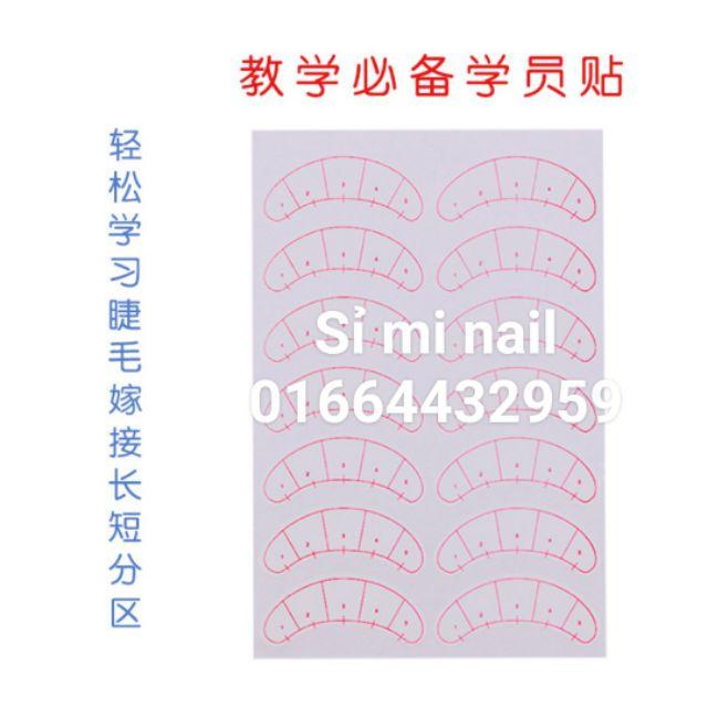 Khuôn dán định dạng khuôn mi nối. Với hình mi mẫu chuẩn giúp thợ mới hay thợ chuyên nối bộ mi đẹp hoàn hảo .
