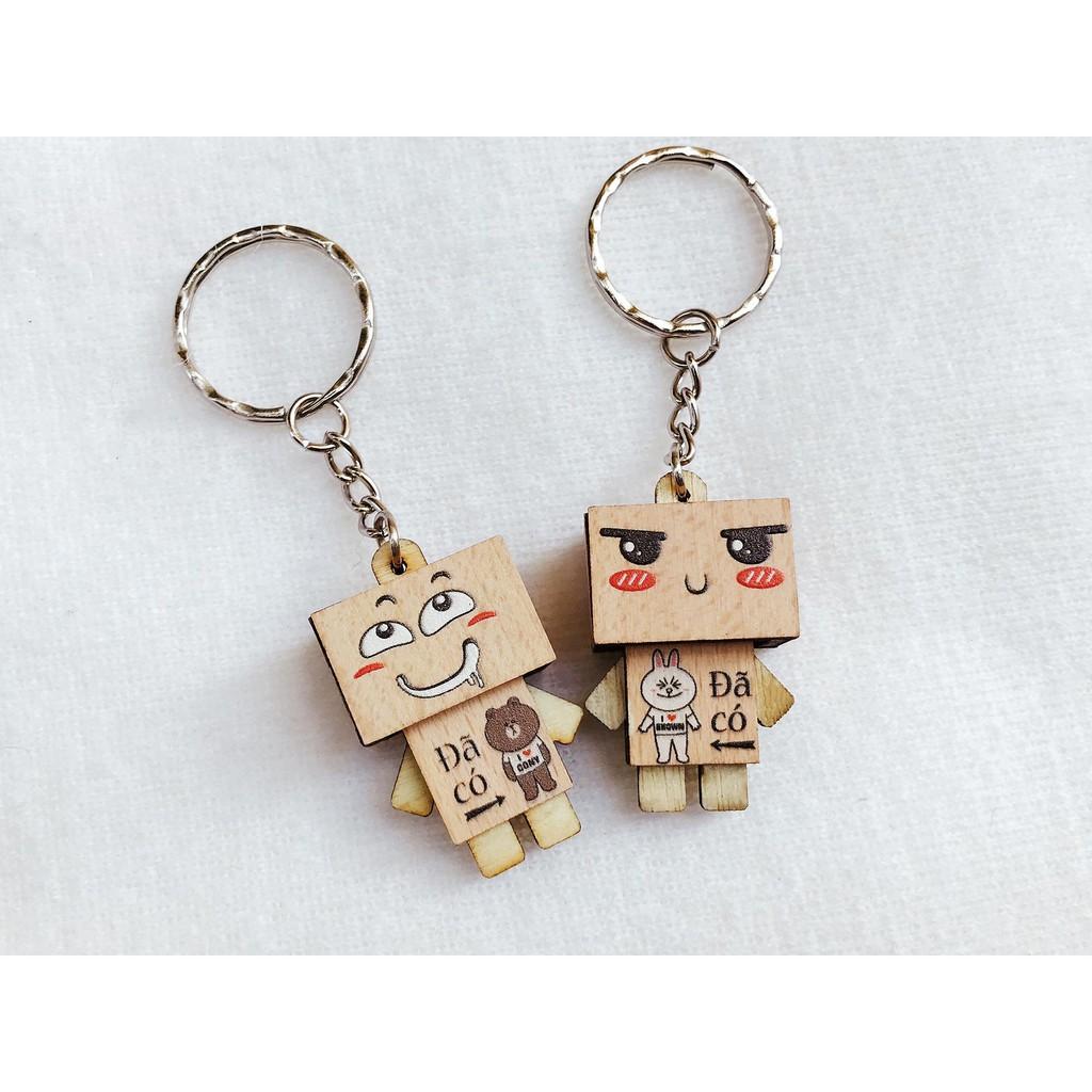 Combo 10 móc khóa Danbo người gỗ siêu dễ thương