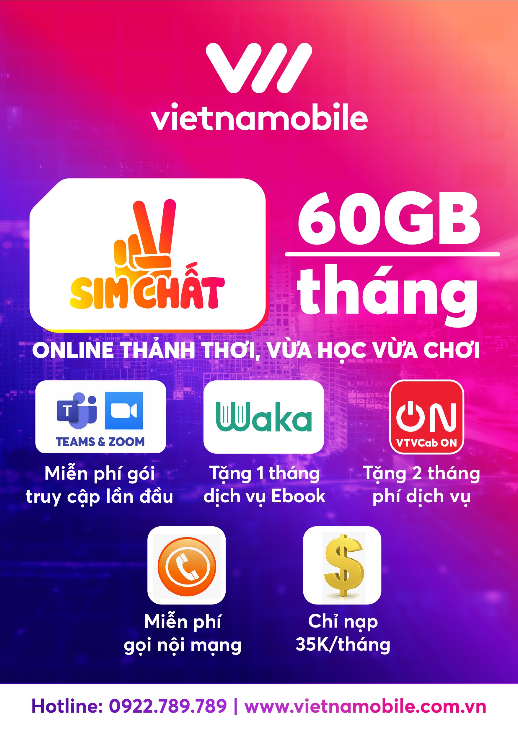 Sinh Viên 3G/4G, miễn phí nội mạng tẹt ga - Hàng chính Hãng