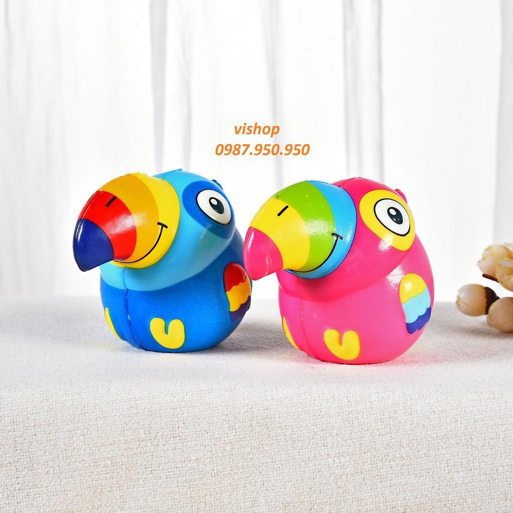Squishy con vẹt nhiều màu sắc Siêu rẻ