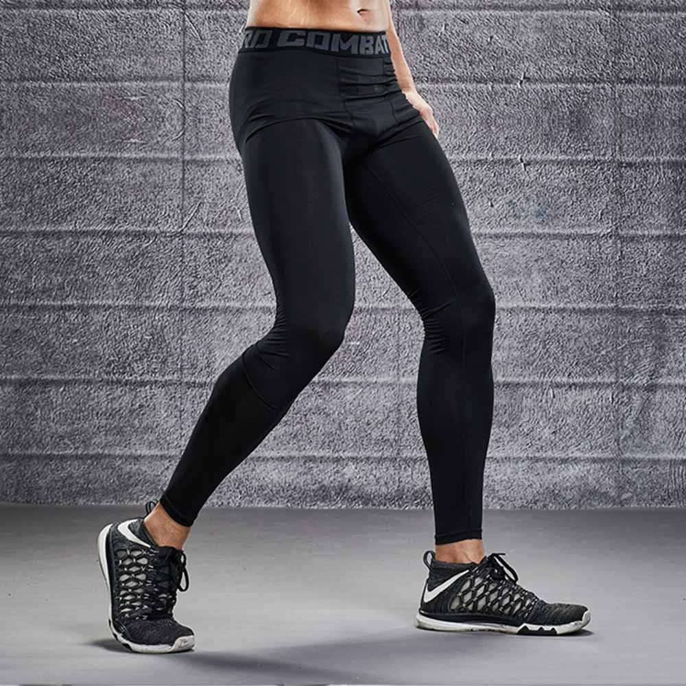 Quần Legging Nam Tập Gym Thể Thao, Quần Giữ Nhiệt Nam, Quần Legging Pro Combat - Thích hợp tập gym, đá bóng, chạy bộ, bóng rổ hoặc giữ ấm cơ thể