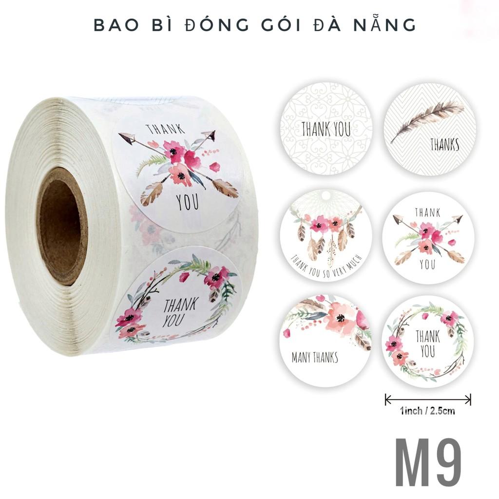 Cuộn 500 Stick Dán Nhãn Thank You Dễ Thương, Sticker Thank You Dán Hàng