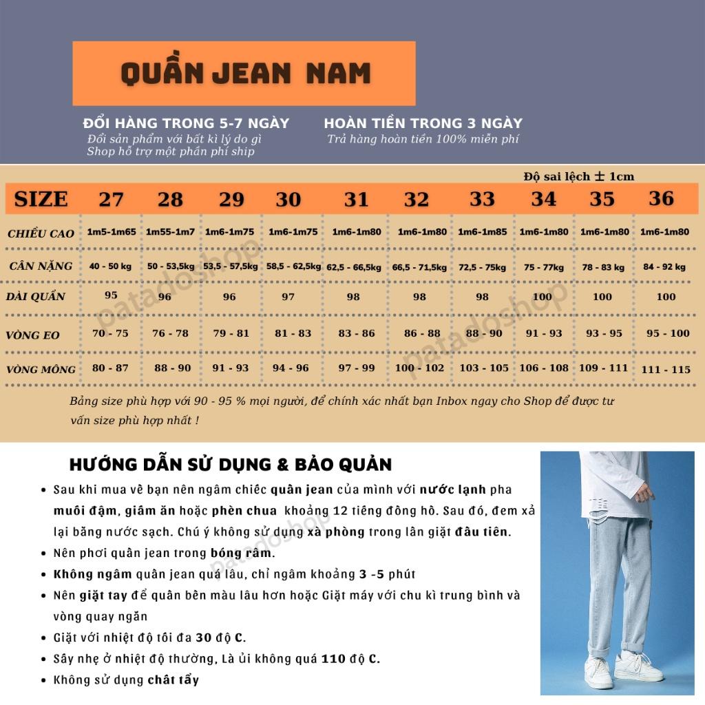 Quần bò jean nam ống suông rộng, quần baggy nam nữ TR01 vải jeans cao cấp không phai màu