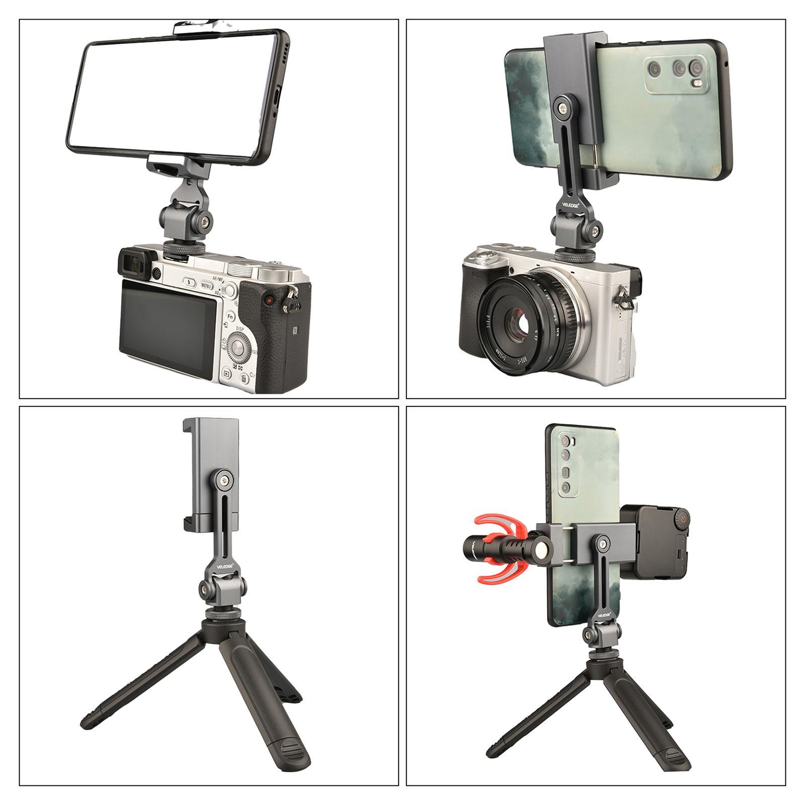 Phone Tripod Mount Adapter W Cold Shoe Mount Flexible Wide Compatibility High Performance