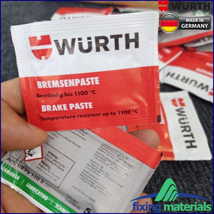 Mỡ tra má phanh WURTH Brake Paste, SX Đức, 5.5g