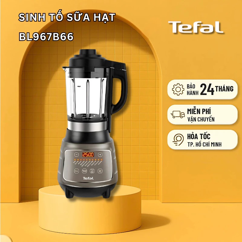 Máy xay nấu làm sữa hạt đa năng Tefal BL967B66 - Dung tích 1.75L - 12 chức năng tiện lợi, hàng nhập khẩu