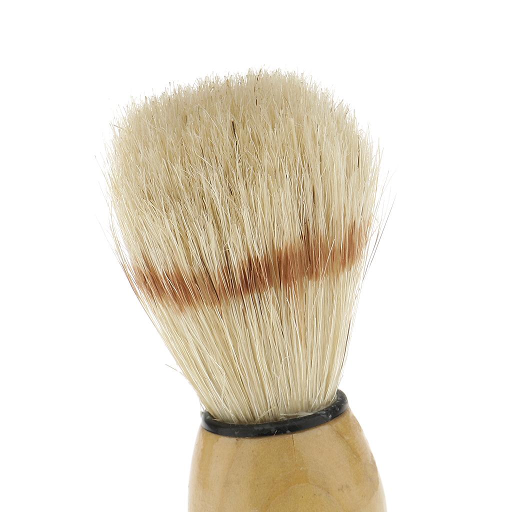 Soft Professional Barber Salon Home Hair Beard Shave Shaving Brush Wooden Handle Tool