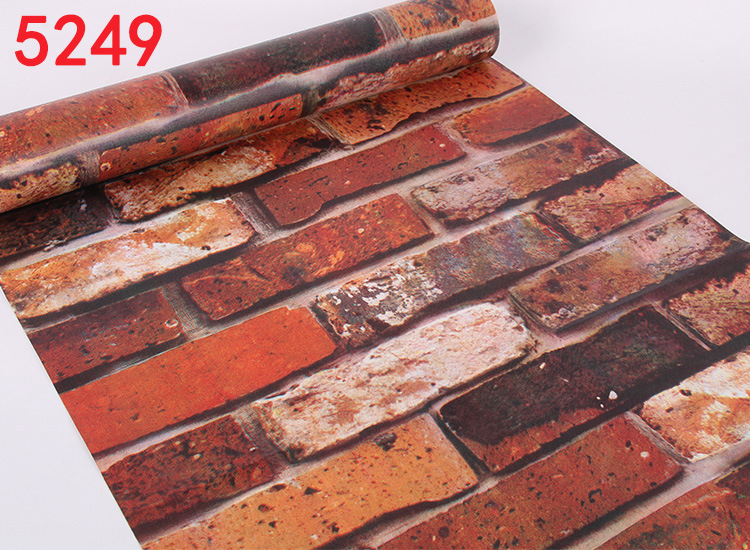 Combo 10 mét giấy dán tường, decal dán tường trang trí nhà cửa GẠCH ĐỎ NHIỀU MÀU khổ 45cm
