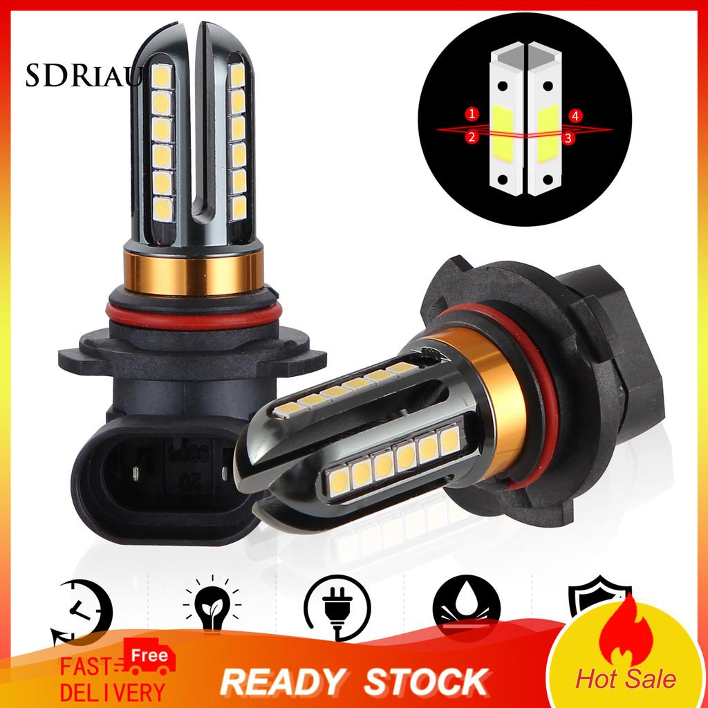 2 Đèn Pha 9005 9006 360 Độ Siêu Sáng Cho Xe Hơi