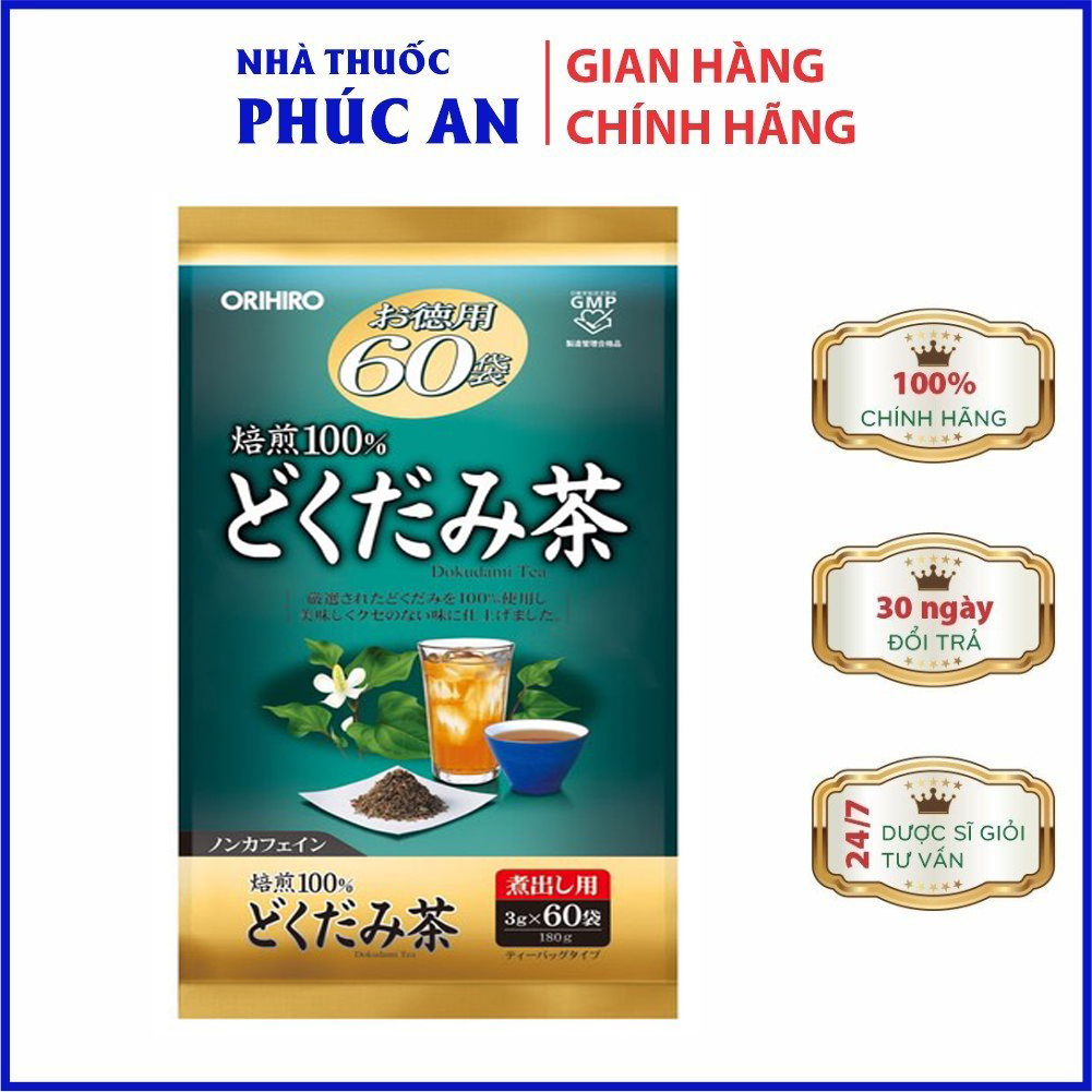 Trà diếp cá Orihiro hỗ trợ thanh nhiệt, giải độc, tăng sức đề kháng, đẹp da túi 60 gói