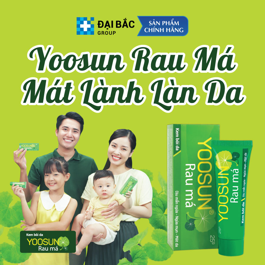 Kem bôi da Yoosun Rau Má Tuýp Lớn 50g - Dịu mẩn ngứa, ngừa mụn, mát da, tránh sẹo