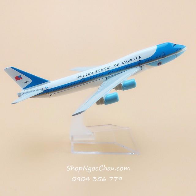 Mô hình máy bay B747 Air Force One (The United States of America-Obama) 16cm